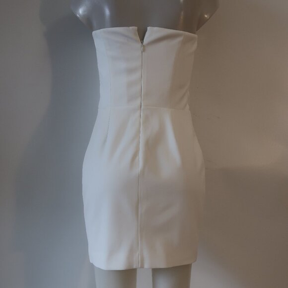 NWT Women Generation Love White Rhinestone Joelle Crystal Strapless Dress 8 - Picture 13 of 15